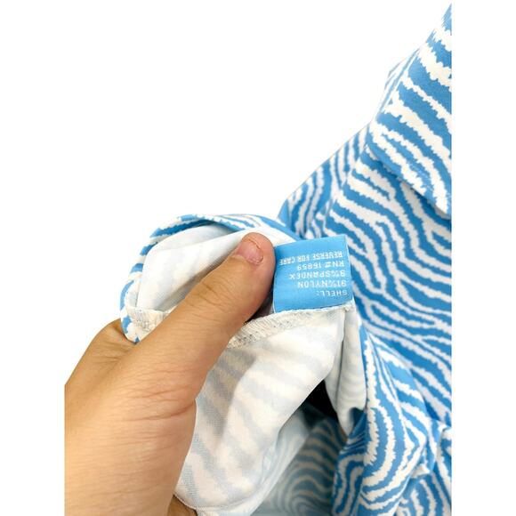 J. Mclaughlin M Nicola tiered blue striped shift dress - Picture 5 of 5